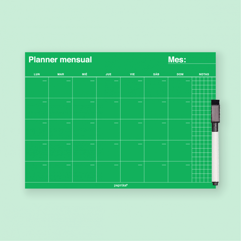 Planner mensual - Colorblock