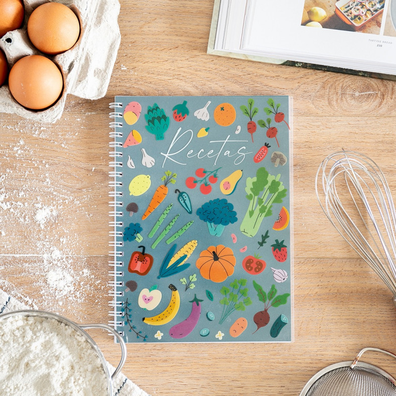 Cuaderno de recetas - Azul